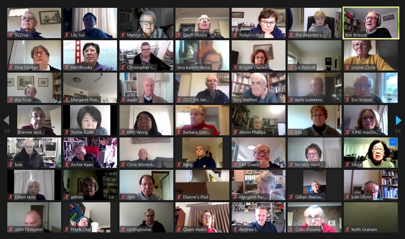 Photo of Leaders' meeting 6 August, 2020 on Zoom - page 1
