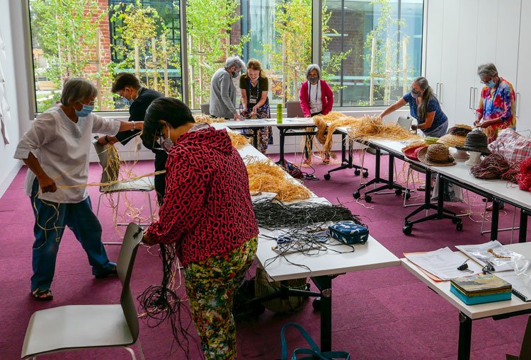 Summer School 2021 raffia hat making