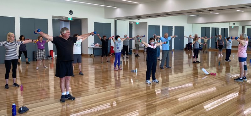 Members get physical at Dianne Michael’s Tabata session