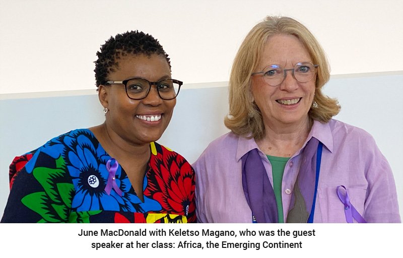 June MacDonald with Keletso Magano