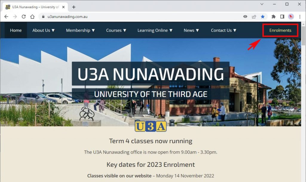 enroll now: https: Images High Quality Grahic Key 2023 enrolment information – U3A Nunawading