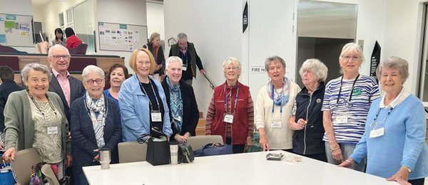 Commissioner for Senior Victorians, Gerard Mansour, visiting the Hub on March 1, 2023